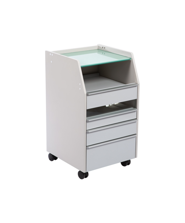 Carrello Elba per Estetica e Spa con 3 Cassetti e Luce UV