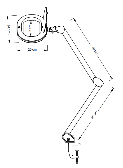 Lampada d'Ingrandimento Tada Table LED e UV - immagine 6